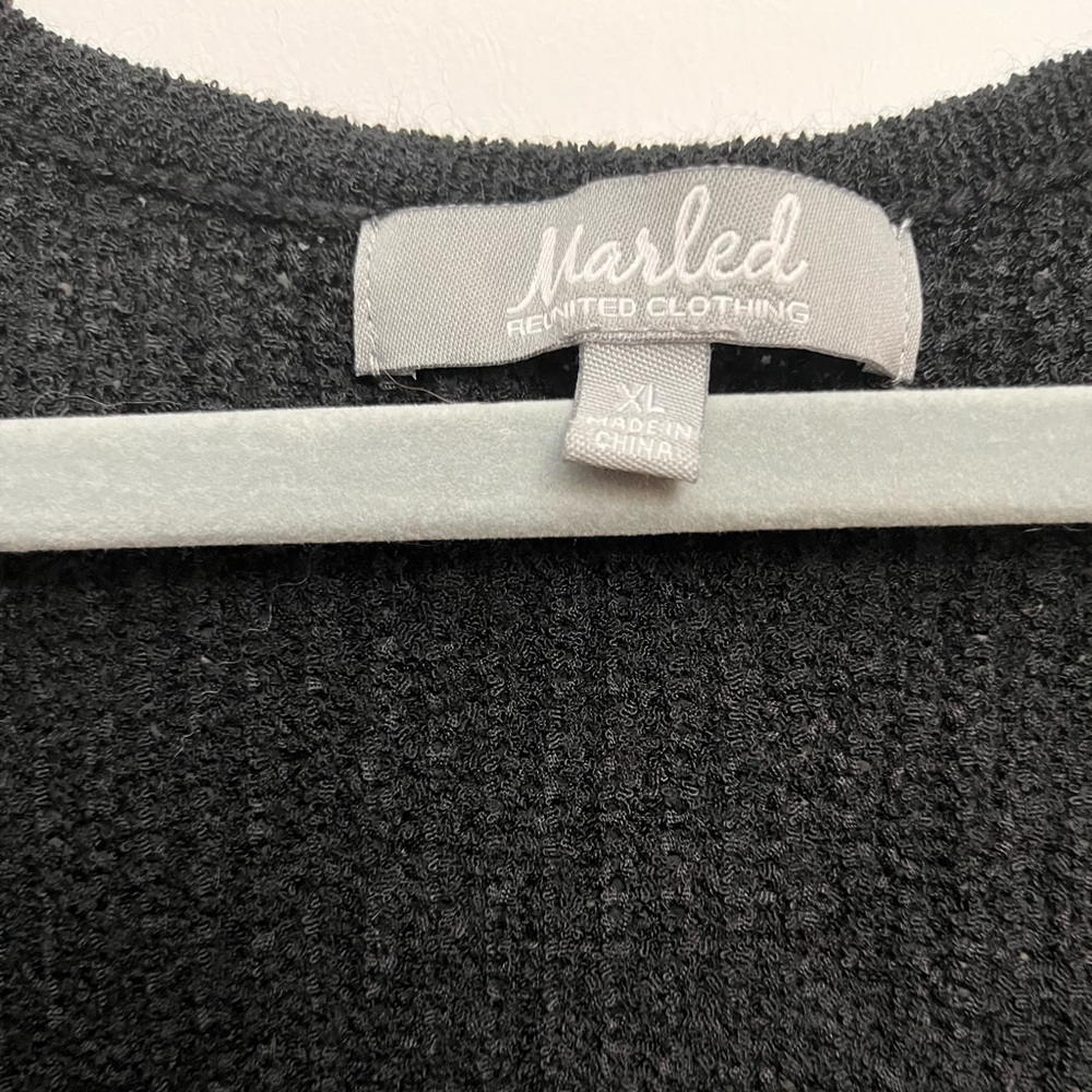 Marled Reunited Clothing Black Knit Twist Front Tank Top Size XL - Picture 2 of 6